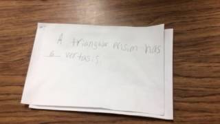 Triangular Prism Paper Slide Video