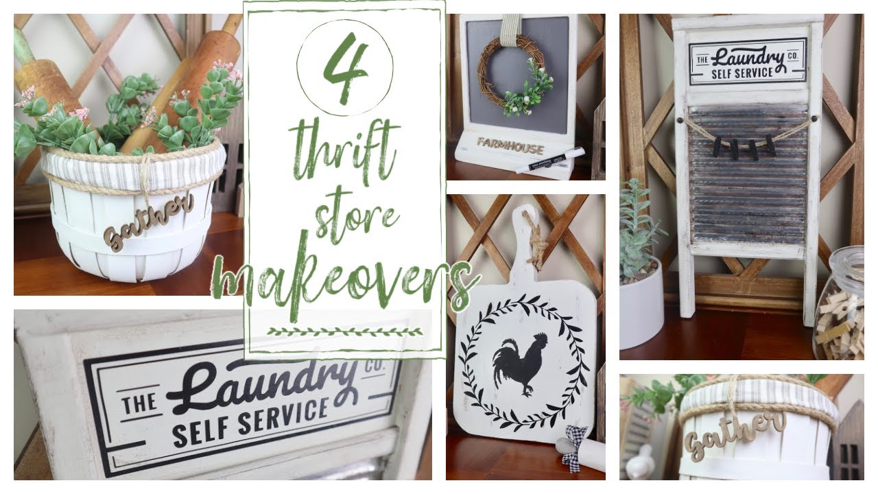 4 HIGH END Thrift Store Makeovers Farmhouse TRASH TO TREASURE 4 HIGH END Thrift Store Makeovers Farmhouse TRASH TO TREASURE