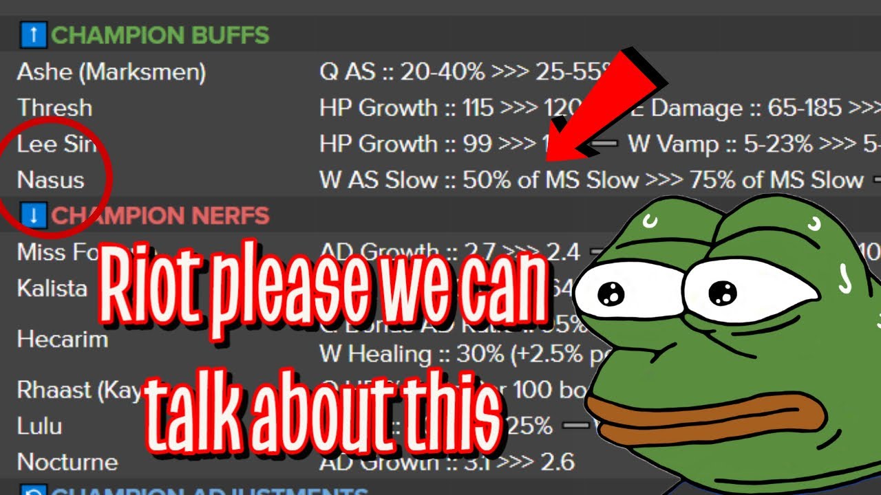 LEAGUE NEWS UPDATE: Patch 12.18 Preview part 2: Wait Riot what are you doing to Nasus no Riot please