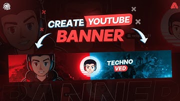 How To Make Dual Colour Themed YouTube Banner On Android || Gaming Banner Tutorial.