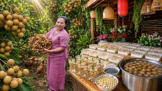 Mama Harvests Longans To Make Lotus Seed-Stuffed Longan Sweet Soup, Longan Panna Cotta -Sell At Shop screenshot 5