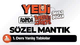 Yedi Adımda Sözel Mantık 3. Adım 1. Ders Yanlış Tablolar - Savaş DOĞAN