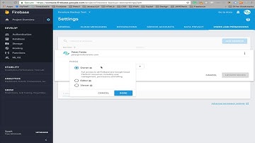 Change user permissions in Firebase project