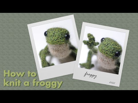 creating a frog out of string and clouds // How to Knit a Frog