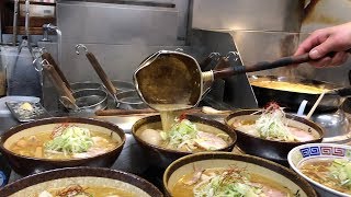 貴重映像【札幌すみれ直系】総本山直系のラーメンが出来るまで！麺屋つくしの職人技！【飯テロ 】 ramen