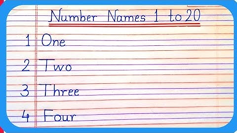 Number names 1 to 20 in english/English 1-20 pronunciation/1 to 20 number names