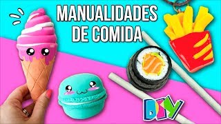 MANUALIDADES con forma de COMIDA 🍦¡Te querrás comer estos DIY! COLGANTES de la AMISTAD, labiales...