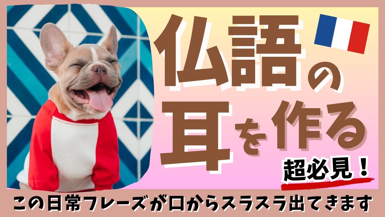 フランス語の耳を作る！この短い日常フレーズが口からスラスラ出てきます・フランス語聞き流し 2024.10-4 #202