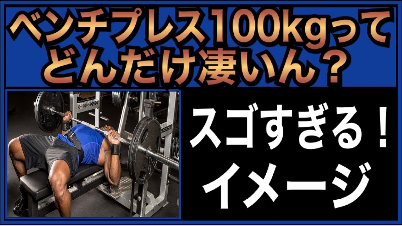 ベンチプレス100kgのレア度を分かりやすく例えてみた ベンチプレス100kgへの道 Youtube ベンチプレス100kgのレア度を分かりやすく例えてみた ベンチプレス100kgへの道 Youtube