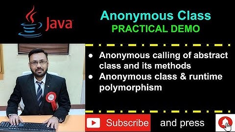 Java - Anonymous Class & runtime polymorphism - Practical Demo (Anonymous calling of abstract class)