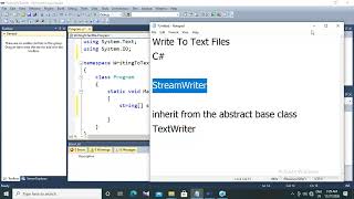 76. Saving Data to a Text File using Stream Writer - C# Programming in Burmese