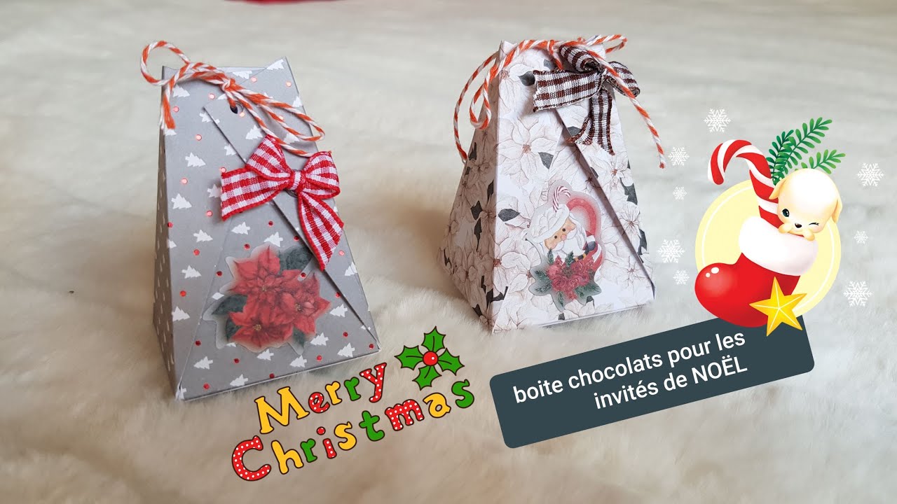 Trop bien , une boite chocolat pour la table de Noël . pour les invités  🎄🎄🎄🎁⛄⛄