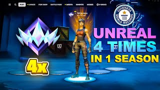I Hit UNREAL 4 Times IN A SEASON! *World Record* + Best Updated Fortnite Settings for Controller