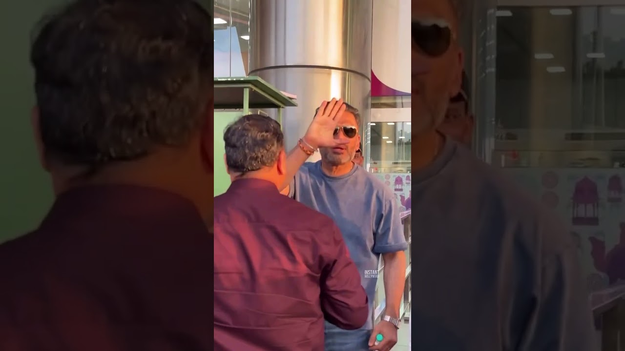 Suniel shetty spotted At Airport 