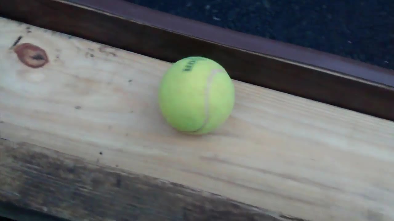 Tennis Ball Rolling Down Ramp YouTube