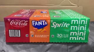 Cherry Coca-Cola, Fanta And Sprite 30 Mini Soda Cans Variety Pack.