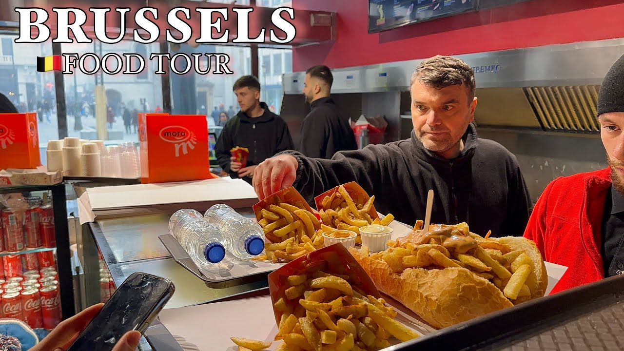 [4K] BRUSSELS Central Winter Food Tour | Best Street Eats, Warm Drinks & Hidden Gems🇧🇪