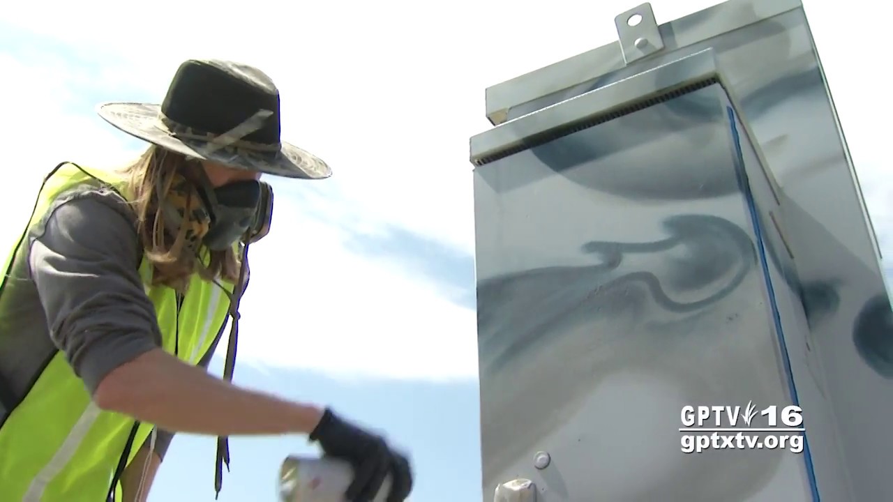 City of Grand Prairie: Spray Painters Join Traffic Signal Box Art Project