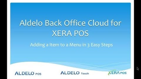 Adding an Item to a Menu in 3 Easy Steps with Aldelo Back Office Cloud