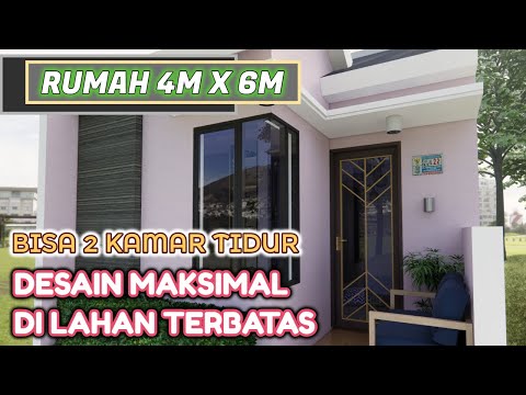 Salah satu desain rumah 4x6 terbaik - TRIK MEMAKSIMALKAN LAHAN KECIL - lahannya kecil, tapi....