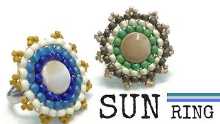 Beading Ideas - How to make a Sun Ring with Miyuki