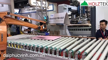 MÁY KHOAN CNC 6 MẶT 2 trục kép làm việc siêu nhanh cùng cánh tay Robotic