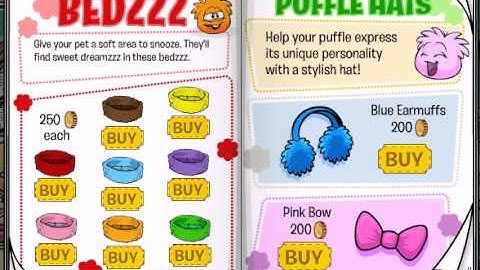 Club Penguin March 2012 Puffle Items Catalogue Cheats