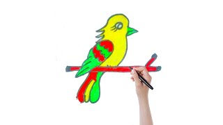 Birds Drawing Easy _ How to Turn 2 Into Cute Birds _ Number Drawing 2