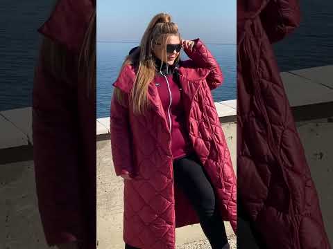 Жіноча зимова довга куртка, видео 1