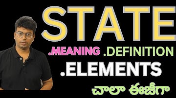 State|meaning definition elements of state|political science|civics|#civics #political_science