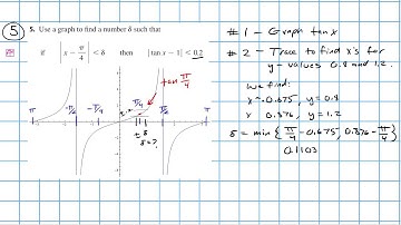 Calc 1.7 Q5 -  Limit Proof with Epsilon Delta - James Stewart 8E