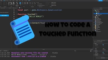 How to Code a Touched Function | Roblox Studio