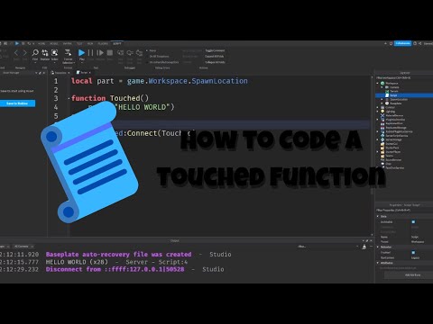 How to Code a Touched Function | Roblox Studio