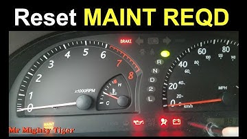 Reset 2002, 2003, 2004, 2005, 2006 Camry Maintenance Light - MAINT REQD