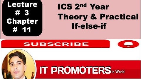 Lecture # 3||Chap# 11|| 2nd Year ICS|| 