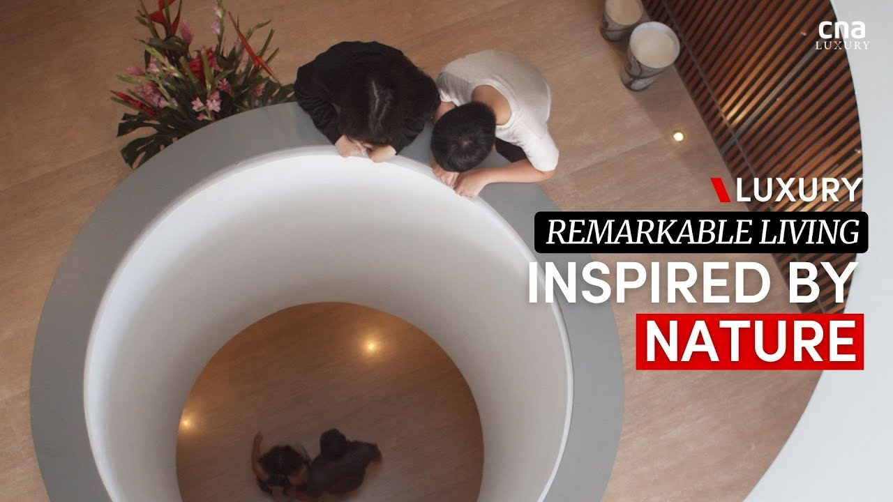 A Singapore house with its own 'waterfall' and basement walkin wine