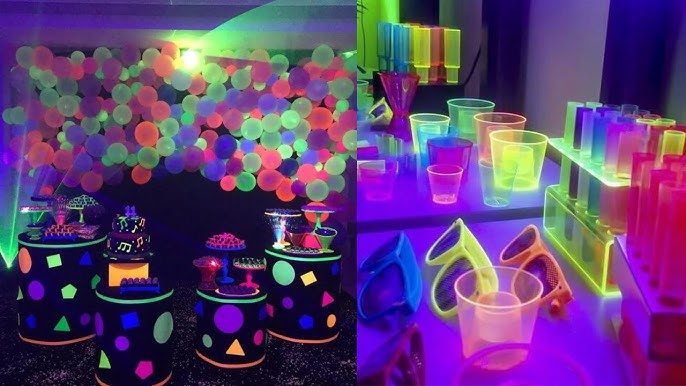 Luminosas ideas para tener una fiesta de XV años NEÓN