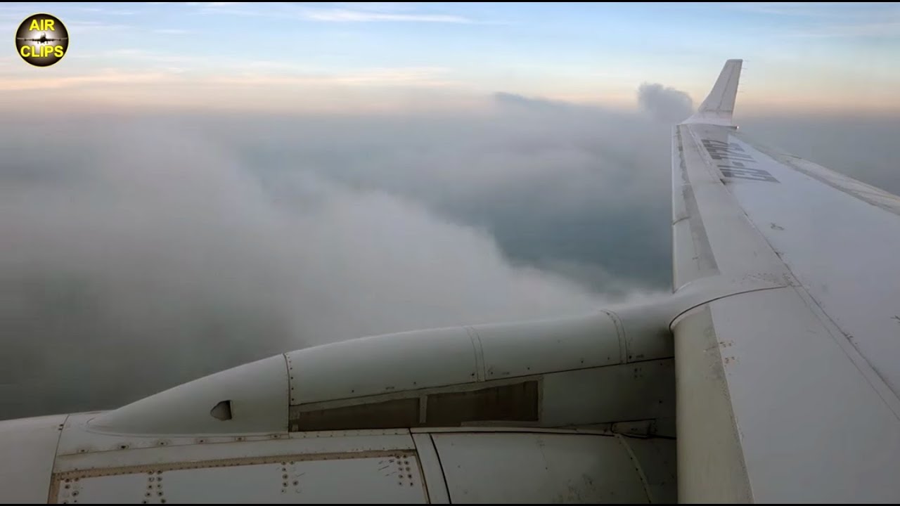 Cubana Tu204 Scenic Landing into Havana dusk - great PS-90 engine views ...