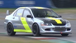 500HP Mitsubishi Lancer EVO 8 Testing on Track! - OnBoard Turbo Whistle Sound!