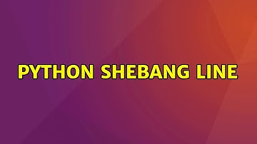Python shebang line