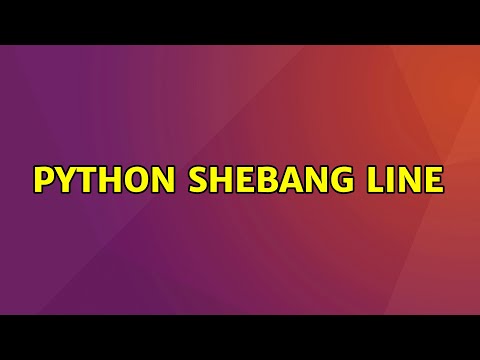 Python shebang line
