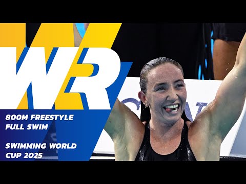🇦🇺🔥World Record! Lani Pallister Tops Katie Ledecky’s 800m Freestyle Mark | Swimming World Cup 2025
