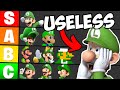 Ranking how useless luigi is in every mario game