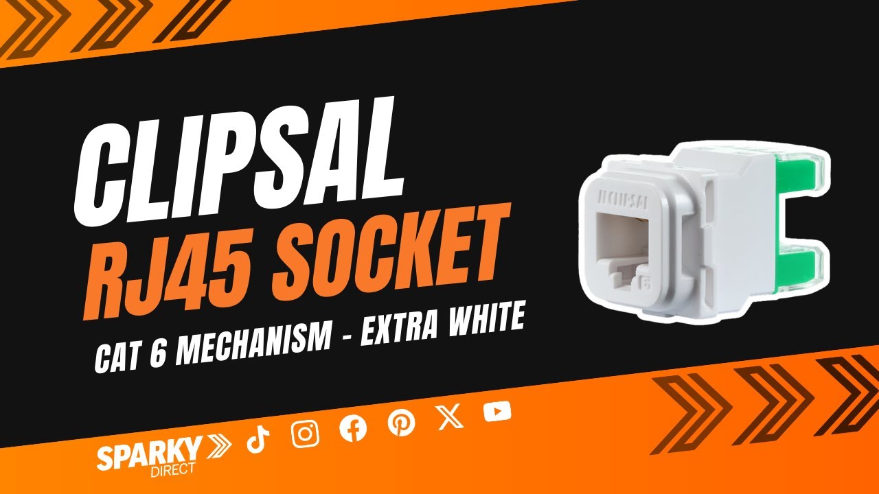 Clipsal Iconic 40RJ45SMA6C-XW | RJ45 Socket Cat 6 Mechanism | Extra ...