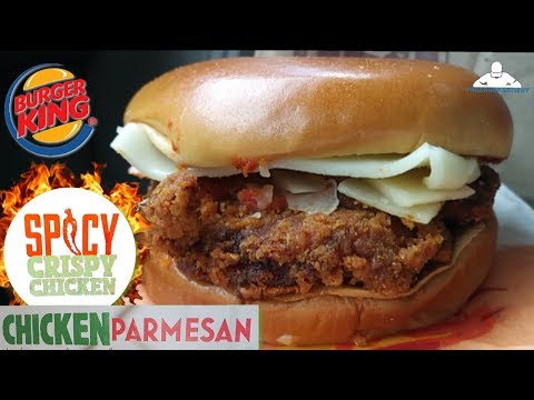 Burger King® Spicy Crispy Chicken Parmesan Review! 🍔👑🔥🐔