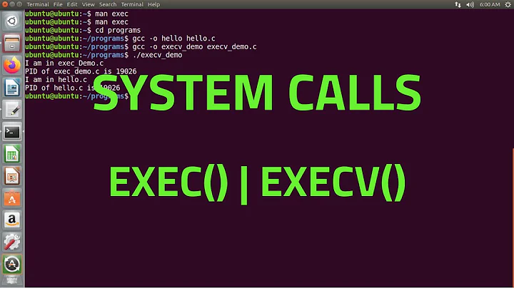 System Calls in linux | exec | execv