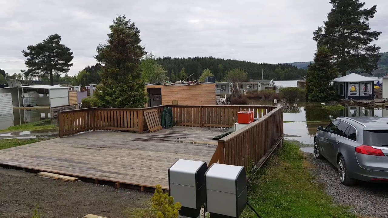 Flommen i Steinvik Camping Moelven 17.052018,