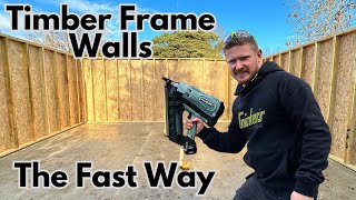 How to Build Timber Frame Walls Quick and Easy   Workshop Build PT3