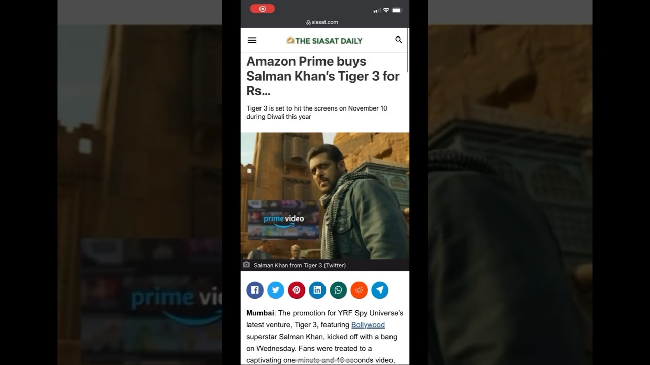 Salman Khan’s Tiger 3 OTT rights sold for a massive price | 