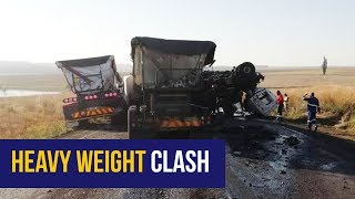 WATCH: Dashcam footage shows Mpumalanga two-truck head-on collision